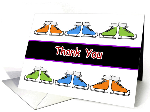 Thank You for Coming to my Ice Skating Party card (746256)