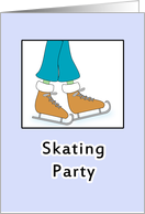 Ice Skating Party Invitation Card