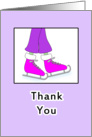 Ice Skating Thank You For Coming to My Party Card
