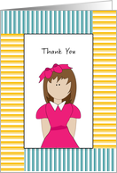 Thank You for the Gift Greeting Card For Female-For Thoughtfulness card