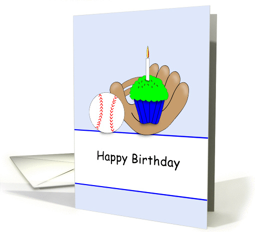 Happy Birthday Greeting Card-Baseball Sports Themed card (748633)