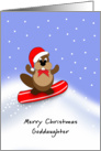 Goddaughter Merry Christmas, Snowboarder Card