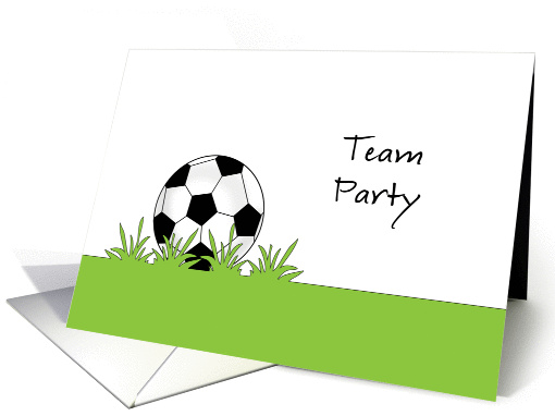 Soccer Team Party Invitation for End of Season-Soccer Ball... (752320)