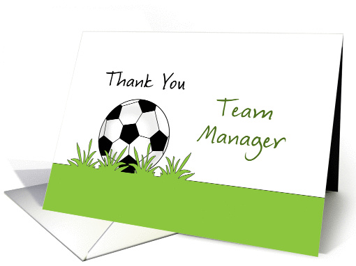 For Team Manager Soccer / Futbol Thank You card (752324)