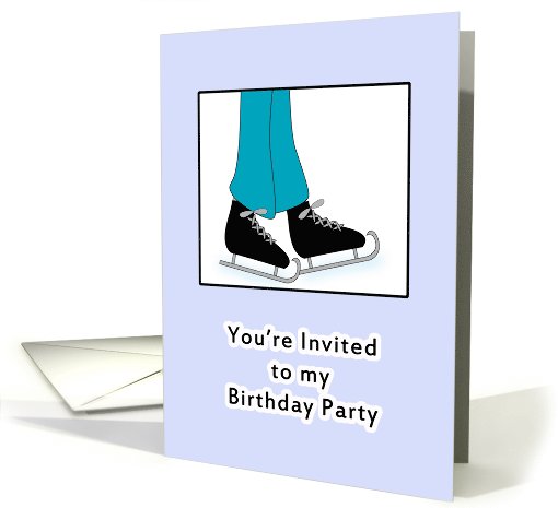 Boys Ice Skating Birthday Party Invitation Greeting... (753744)