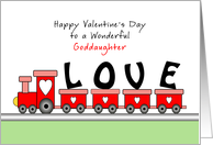 For Goddaughter Valentine’s Day Greeting Card with Train Full of Love card
