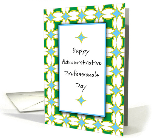 Administrative Professionals Day Greeting Card-Retro Diamonds card