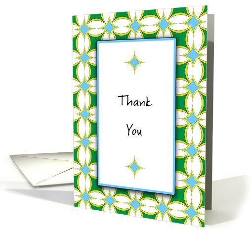Thank You Paper Greeting Card, Retro Design card (756883)