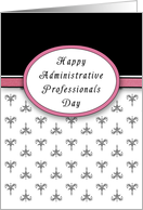 Administrative Professionals Day Greeting Card - Fleur di Lis - Pink card