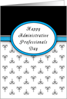 Administrative Professionals Day Greeting Card - Fleur di Lis - Blue card