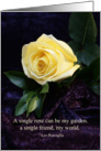 Encouragement Card with Yellow Rose card