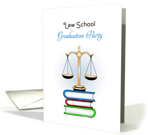 Law School Graduation Invitation Greeting Card-Scales of... (771253)