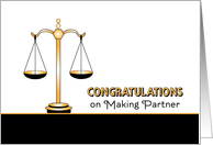 Making Partner Congratulations Card-Scales of Justice card