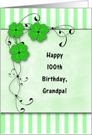 Happy 100th Birthday Grandpa card