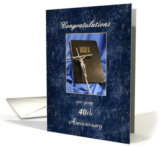 40th Anniversary of Religious Life Greeting Card-Crucifix... (796223)