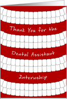 Dental Assistant Internship with Teeth and Red Background card