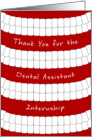 Dental Assistant Internship with Teeth and Red Background card