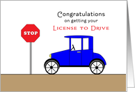 Congratulations on Getting Your Driver’s License Greeting Card-Old Car card