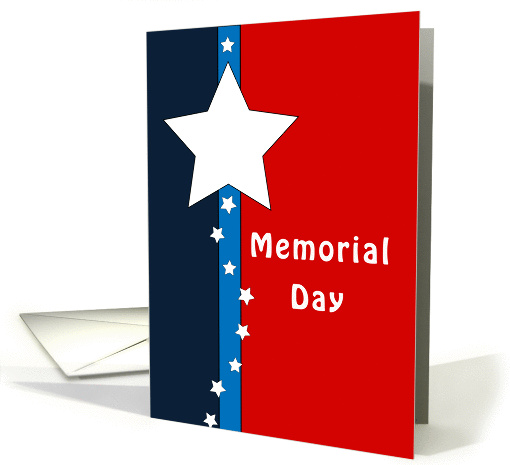 Memorial Day Greeting Card with Red, White and Blue Design... (809808)