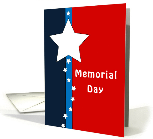 Memorial Day Greeting Card with Red, White and Blue Design... (809808)