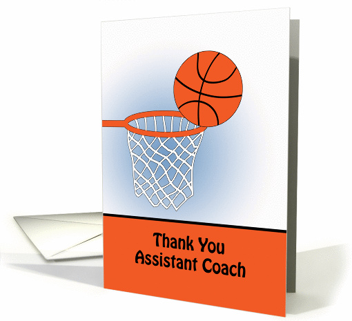 For Assistant Basketball Coach Thank You Greeting... (812624)