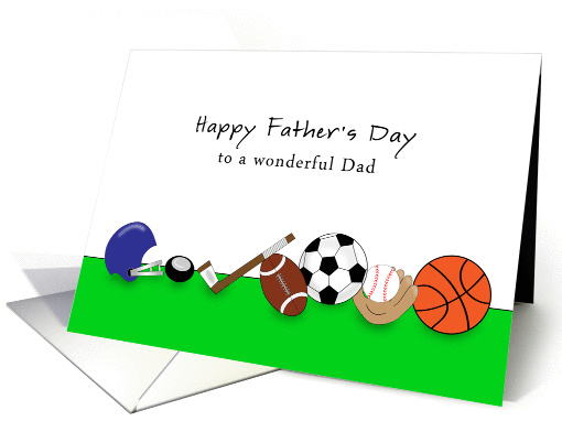 For Dad / For Father Father's Day Greeting Card with Sports Theme card