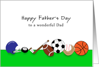 For Dad / For Father Father’s Day Greeting Card with Sports Theme card