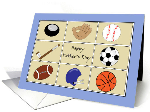 For Dad / For Father Father's Day Greeting Card with Sports Theme card