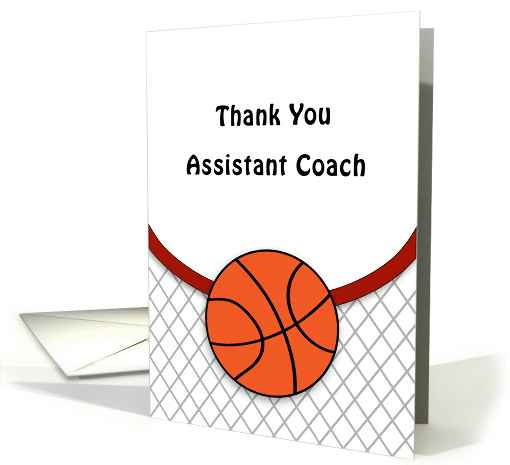 For Assistant Basketball Coach Thank You Greeting... (813068)
