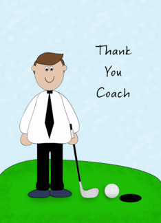 Thank You Golf Coach Card