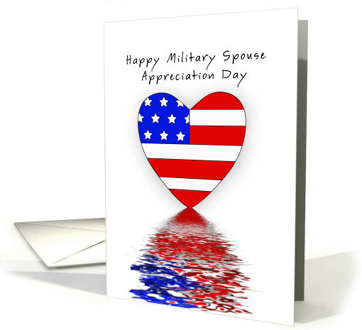 Military Spouse Appreciation Day Greeting Card-Patriotic Heart card