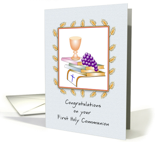 First Holy Communion Greeting Card with... (814794)
