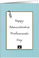 Administrative Professionals Day Greeting Card-Paper Clip-Phone card