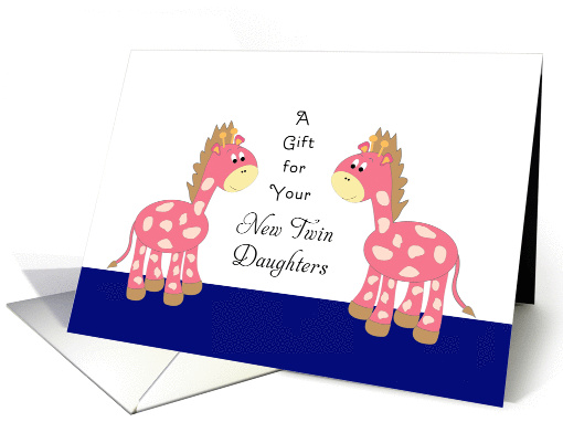 A Gift for New Twin Daughters/New Twin Girls Greeting... (818715)