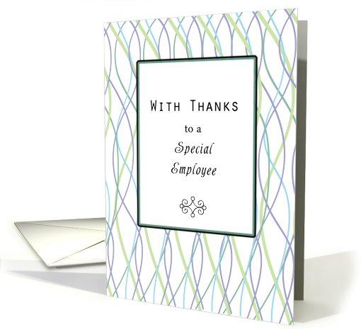 Employee Thank You Card with Retro Design card (820692)