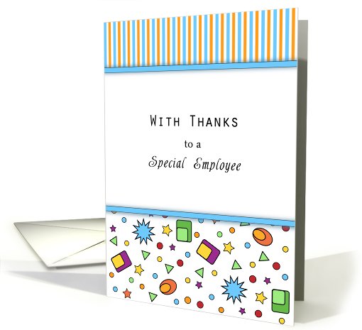 Employee Thank You Card with Retro Design card (820694)