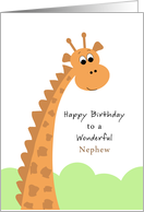 Giraffe Birthday Card for Nephew card