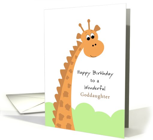 Giraffe Birthday Card for Goddaughter card (820982)