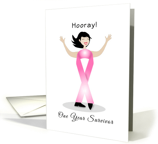 One Year Breast Cancer Survivor Encouragement card (821064)