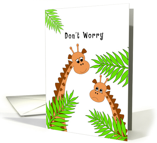 Encouragement Don't Worry Greeting Card with Happy and Sad... (823897)