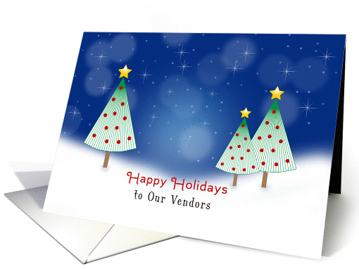 For Vendor Christmas Greeting Card-Trees-Winter... (829113)