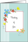 Thinking of You Card-Flowers-Butterflies card