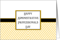 Administrative Professionals Day Greeting Card-Abstract Yellow Stripes card
