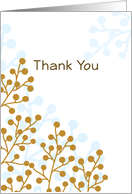 Thank You Greeting Card-Retro Berry Design card