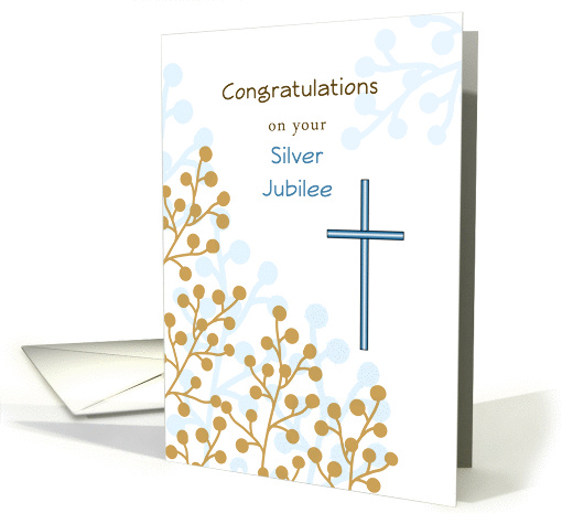 Silver Jubilee Greeting Card 25th Anniversary Religious Silver Jubilee Greeting Card 25th Anniversary Religious