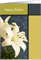 Happy Easter Card with White Lilies card
