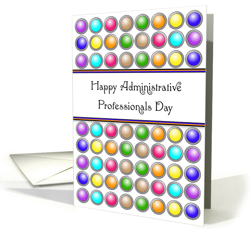 Administrative Professionals Day Greeting Card-Circle Background card