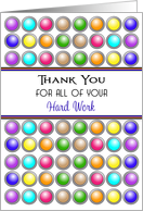 For Employee Thank You Appreciation Greeting Card-Circle Background card