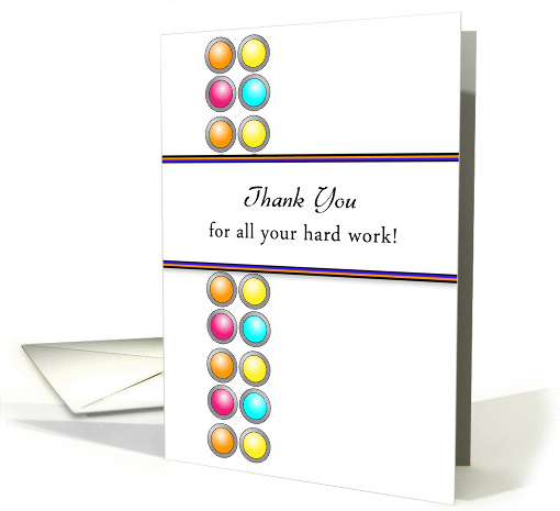 Employee Thank You Appreciation Greeting Card-Circle Background card