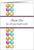 Employee Thank You Appreciation Greeting Card-Circle Background card